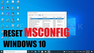 Cara Mengembalikan Pengaturan MSCONFIG di Windows [upl. by Pegma]