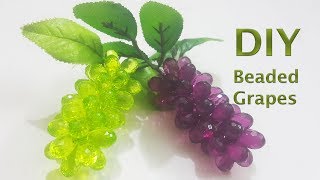 How To Make Beaded Grapes  Beaded Grapes Tutorial  DIY beaded Grapes [upl. by Washko]