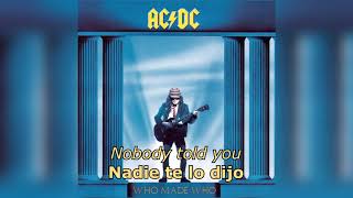 Who Made Who EspañolInglés  ACDC [upl. by Eiramanitsirhc]