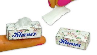 Miniature DIY Tissue or Kleenex box actually works tutorial  YolandaMeow♡ [upl. by Eaton]