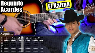 El Karma  Ariel Camacho  Requinto y Acordes  Tutorial  Como tocar en Guitarra Con TABS [upl. by Reklaw]