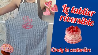 diy tuto couture  Le tablier réversible  cindylacouturiere [upl. by Manno]