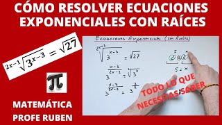 Como Resolver Ecuaciones Exponenciales con Raíces [upl. by Ivatts289]