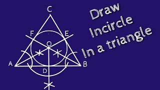 How to draw incircle of a triangle using compassshsirclasses [upl. by Arbuckle]