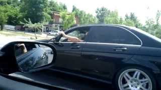 Mercedes Benz C63 AMG vs Mercedes Benz SL63 AMG Albania part 1 [upl. by Lsil]