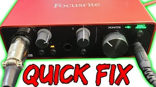 Focusrite How To Fix Audio Interface  Static Distortion Headphone Playback and Microphone [upl. by Htebharas]