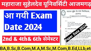 आ गया exam date Maharaja suheldev university azamgarh exam date 2024msdsu azamgarh exam news today [upl. by Ennoved39]