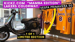 1 of 1 Limited Edition ❌ Vespa Primavera 50  KICKZ x Kobe Bryant NBA Lakers [upl. by Laughlin]