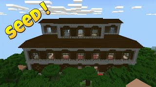 Rumah di tengah hutan  WOODLAND MANSION SEED MINECRAFT PE [upl. by Livvyy228]