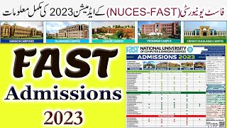 FAST University Admissions 2023  Complete Information about How to Get Admission in NUCESFAST [upl. by Ahsinrev]