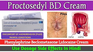 Proctosedyl BD Cream uses Dosage Side Effects in hindi [upl. by Eleumas]