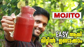 Mojito at home  ഇത് ഇത്ര സിമ്പിൾ ആയിരുന്നോ 🙄  mojito recipe malayalam  watermelon mojito [upl. by Idna746]