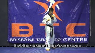 Kicks  Inner Crescent Kick  Brisbane Taekwondo Centre [upl. by Nawuq]