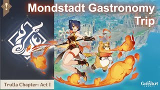 Genshin Impact Trulla Chapter Act 1 Mondstadt Gastronomy Trip Xiangling Quest Walkthrough Gameplay [upl. by Marmawke]