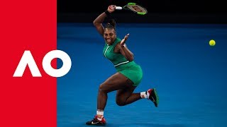 Serena attacks Halep serve  Australian Open 2019 [upl. by Ztnaj403]