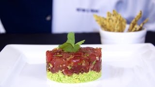 How to make Tuna Tartare  Como hacer tartar de atun [upl. by Hardan137]