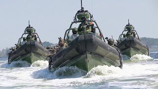 US amp Dutch Marines Riding Powerful Combat Boats at Extreme Speeds [upl. by Enirol]