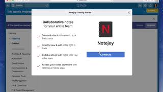 Notejoy PowerUp in Trello Demo [upl. by Roee]