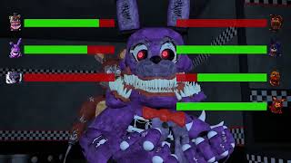 SFM FNaF Top 5 TWISTED vs Fights WITH Healthbars 2024 [upl. by Namharludba]