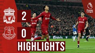 HIGHLIGHTS Liverpool 20 Everton  Salah and Gakpo win the derby at Anfield [upl. by Antoni]