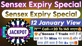 Sensex Expiry Day Strategy  Sensex Expiry Day Hero Zero Strategy amp Sensex Prediction For 12th Jan [upl. by Emmuela582]