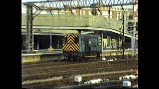 British Rail InterCity 1992London Euston with class 08 86 87 amp 90 Locomotives [upl. by Trow]