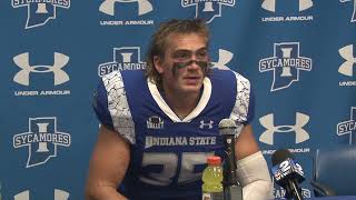 PostGame Interview with Indiana State Footballs 35 Garrett Ollendieck [upl. by Baudin]