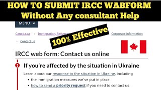 🇨🇦How To Submit IRCC Webform for canada visa applicationIRCC WEBFORMWithout consultantwebform [upl. by Zoubek]