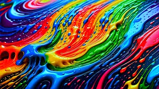 Streams Of Sweet Paint  Copyright Free Background Video Screensaver 4K Ultra HD UHD  No Sound [upl. by Rozanna]