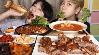 ASMR 족발 리얼사운드 먹방ㅣJokbal Korean Braised Pigs Trottersㅣ豚足 韓国料理ㅣchân lợnㅣชกปัลㅣMUKBANGㅣEATING SHOW [upl. by Swamy829]