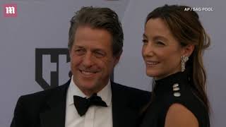 Hugh Grant and Anna Eberstein on 2019 SAG Awards silver carpet [upl. by Abercromby]