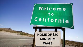 California Sets Record With 20 Minimum Wage [upl. by Yllet249]