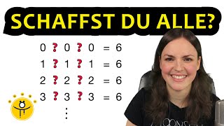 Mathe RÄTSEL – Alle Gleichungen sollen 6 ergeben Schaffst dus [upl. by Marie-Ann]