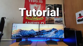 How To Connect Two Monitors To One PC  Tutorial [upl. by Gibun]