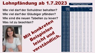 Lohnpfändung ab 1 Juli 2023 bis zum 30 Juni 2024 [upl. by Nicolle]