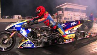 Top Fuel Nitro Motorcycle Import vs Harley  Larry quotSpidermanquot Mcbride 583et  232mph [upl. by Ydissahc]