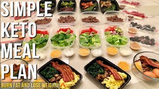 Simple Keto Meal Plan For The Week  Burn Fat and Lose Weight [upl. by Fadas]