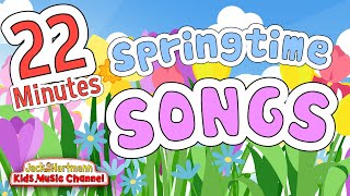 Springtime Songs  22 Minutes of Springtime Music for Kids  Jack Hartmann [upl. by Trebmer]