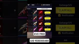 FREE FIRE ALL EVO SKIN IN GOLD  evolution freefire trending free [upl. by Dotson]