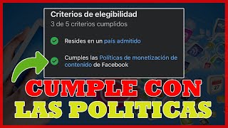 Como activar las políticas de monetización en Facebook 2024 actualizado [upl. by Edea]