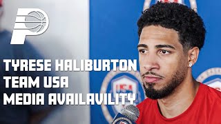 Tyrese Haliburton Team USA Media Availability July 8 2024  Indiana Pacers [upl. by Seira]