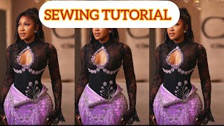 How To Sew A Keyhole Neckline With An Under Bust Corset [upl. by Ybanrab]