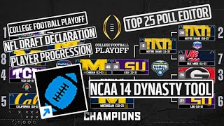 How to use the College Football Revamped Dynasty tool Playoffs Player Progression Transfers more [upl. by Tootsie523]