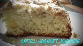 ApfelJoghurt Kuchen mit Streusel einfacher lecker [upl. by Bushey869]