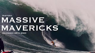 Massive Mavericks  Big Wave Surfing  Biggest swell of the year hits California  122823 [upl. by Flavia988]