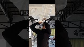 How much water when you take creatine shorts tips series information gym [upl. by Ydrah]