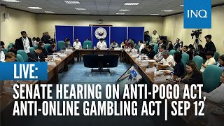 LIVE Senate hearing on antiPogo act antionline gambling act  September 12 [upl. by Draner]