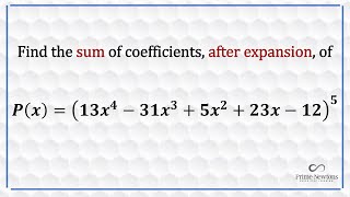 Find the sum of coefficients [upl. by Imas]