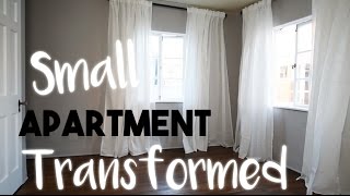 INTERIOR DESIGN Transforming a Small Apartment With Paint  Our First Home [upl. by Banna]