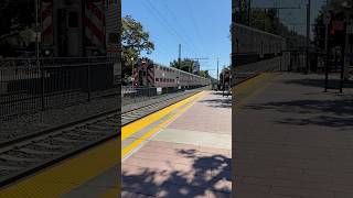 Caltrain Nippon Sharyo Cabcar arrives into Menlo Park [upl. by Salim517]